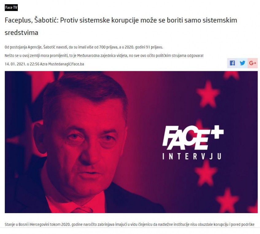 Šabotić: Protiv sistemske korupcije može se boriti samo sistemskim sredstvima