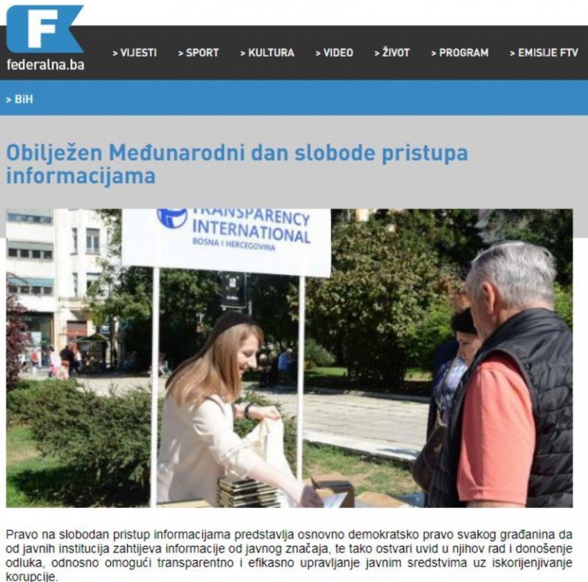 Obilježen Međunarodni dan slobode pristupa informacijama
