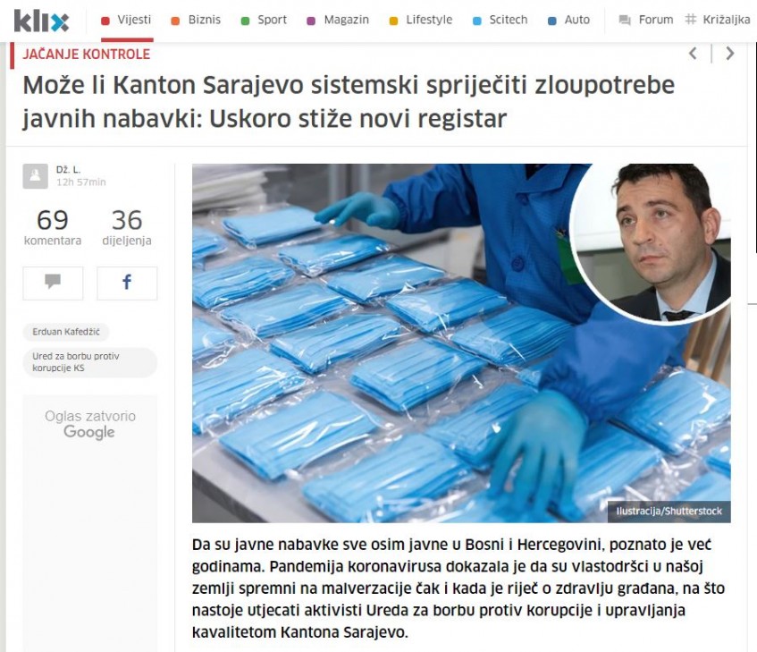 Može li Kanton Sarajevo sistemski spriječiti zloupotrebe javnih nabavki