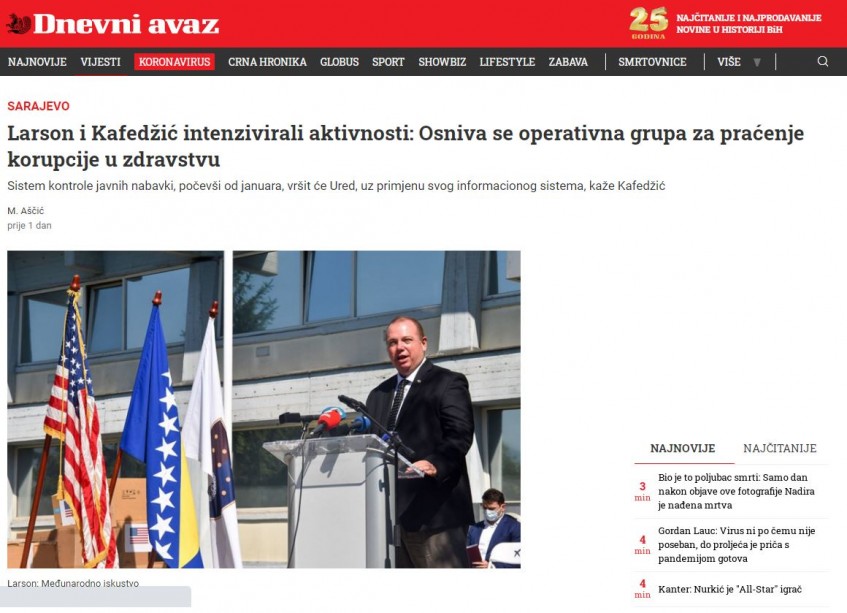 Operativna grupa za praćenje korupcije u zdravstvu