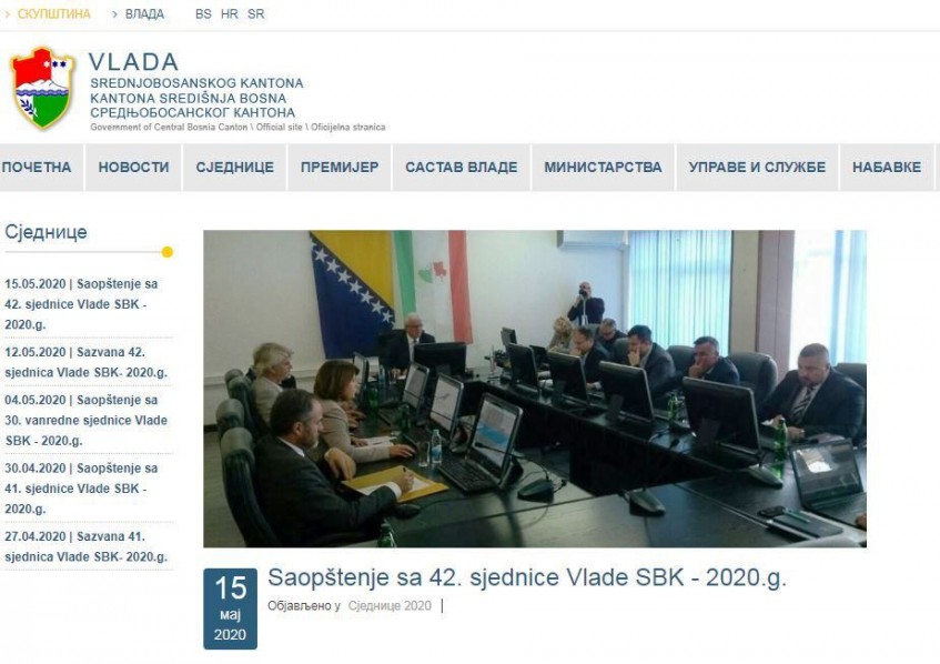 Vlada SBK usvojila akcijski plan borbe protiv korupcije u vrijeme pandemije