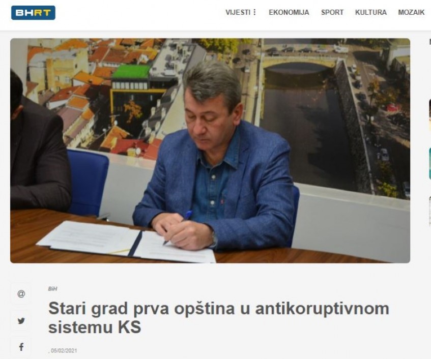 Stari grad prva opština u antikoruptivnom sistemu KS