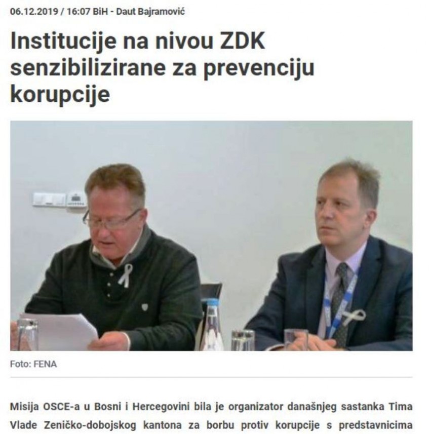 Prevencija korupcije na nivou ZDK