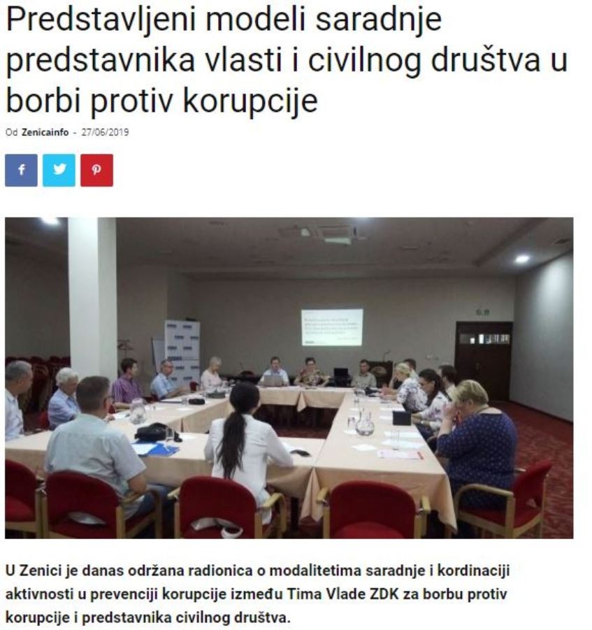 Predstavljeni modeli saradnje predstavnika vlasti i civilnog društva u borbi protiv korupcije